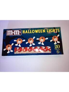 Vintage 90’s M&M's Candy Halloween Decor 11' String 20 Lights Set NEW in Box